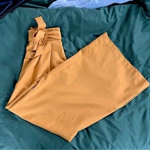 Wide leg paper bag pants